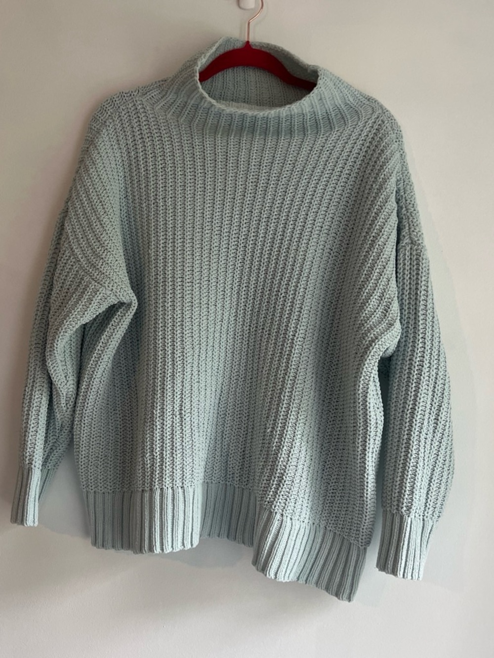 Aerie Light Blue Women's Chenille Knit Sweater